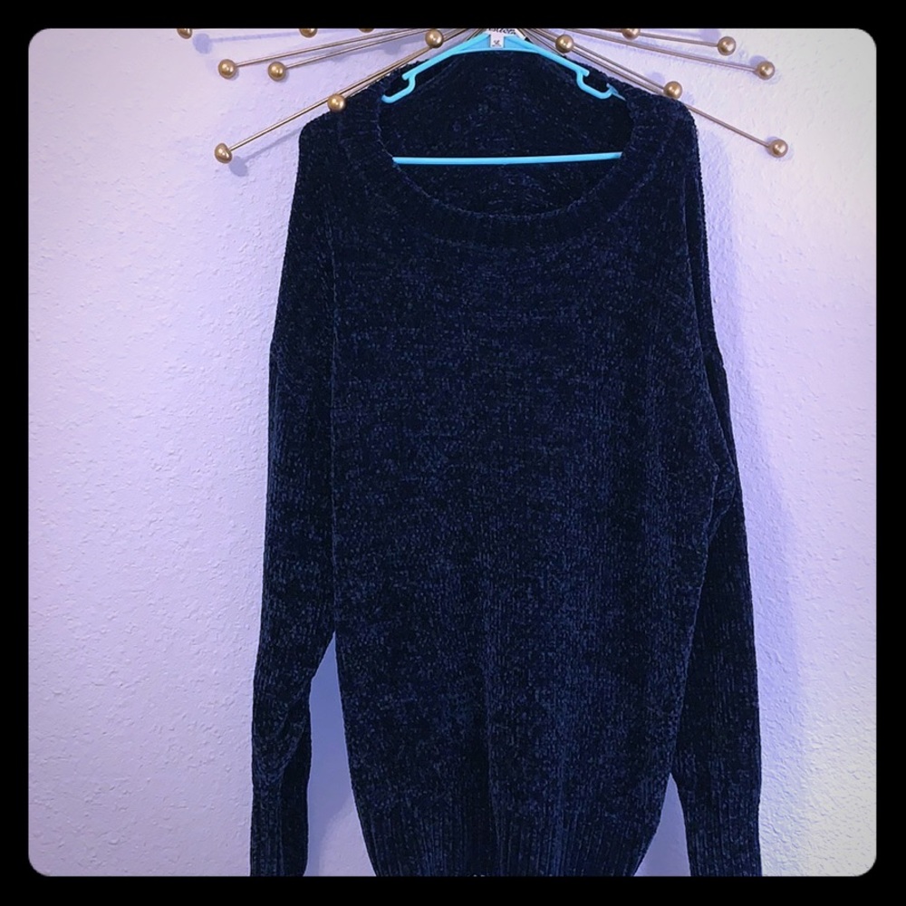 Navy Chenille Sweater
